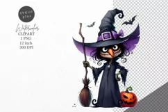Halloween clipart, Witch clipart, Autumn clipart Product Image 1