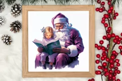 Christmas Purple Santa Claus Sublimation, Christmas PNG Product Image 3