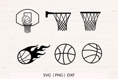 Basketball SVG Bundle, Sports Cut Files PNG DXF Product Image 3