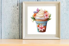 Easter Coffee Cup Sublimation Clipart, Watercolor Clipart Product Image 3