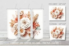 3D Florals Flowers Tumbler Wrap PNG Bundle Product Image 4