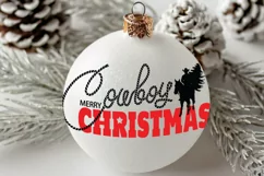 Cowboy Christmas SVG, PNG Cut file Howdy Printable Design Product Image 2