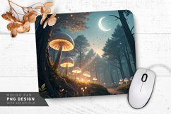 Ethereal Mushroom Landscape Mouse Pad PNG Design Product Image 1