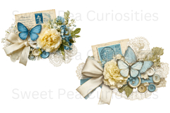 Cluster, Butterfly, Ephemera, PNG, Junk Journal, clipart Product Image 3