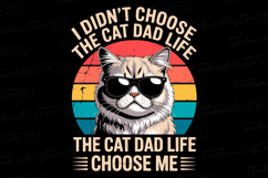 The cat dad life choose me svg | Father&#039;s day Svg | Svg File Product Image 1