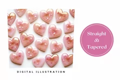Glitter Love Hearts Tumbler Wrap, 3D Valentine's Day Tumbler Product Image 3