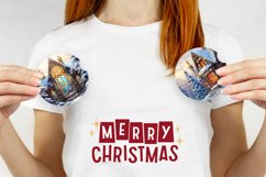 Christmas Car Coaster Design, Winter House Sublimation Desig Product Image 3