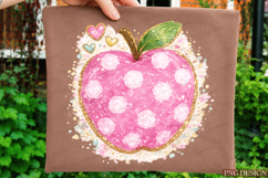 pink apple png,teacher apple png,preppy apple,cute teacher Product Image 1