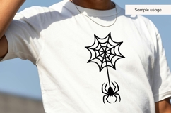 Hanging Spider On Spider Web SVG Product Image 3