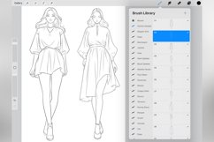 100 Procreate Fashion Model Stamp Brushes Product Image 4