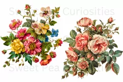 Flowers, Junk Journal, PNG, Clipart, Ephemera, Botanical Product Image 3