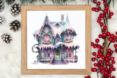 Pink Christmas Fairy Clipart Sublimation, Fairy Christmas Product Image 3
