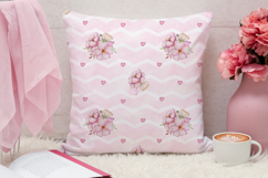 Pink Flowers Seamless Pattern, Digital Paper Product Image 3