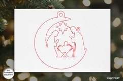 Nativity Moon Ornament Laser Cut | Glowforge | SVG Product Image 2