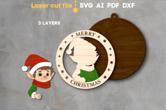Christmas Elf Sign SVG laser cut files for Glowforge Product Image 3