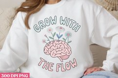 Grow with the flow PNG,Groovy Mental Health PNG Product Image 1