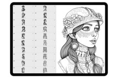 55 Procreate Steampunk Girls Stamp Brushes Product Image 3