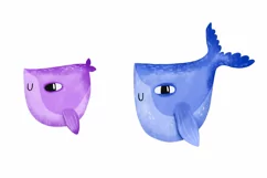 Cartoon underwater world and ocean bottom. Sea inhabitants Product Image 3