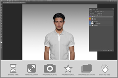Polo T-shirt On Male Model Product Image 2