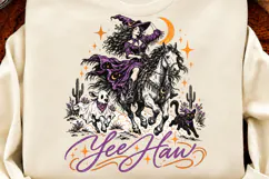 Spurs and Spells Witch PNG, Western Cowgirl Witch Halloween Product Image 3