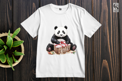 Cute Panda Picnic Clipart Sublimation PNG Product Image 3