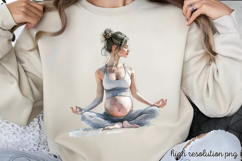 Mothers Day Pregnant Sublimation PNG Product Image 1