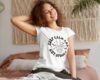 Keep Calm And Get Spooky SVG PNG | Halloween Skeleton Tshirt Product Image 4