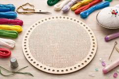 Embroidery basket base 14 inch round laser cut digital file Product Image 3