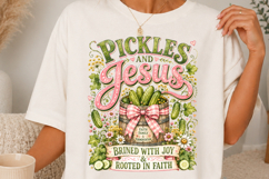 Pickles and Jesus Funny Christian Pickle Sublimation SVG Product Image 1