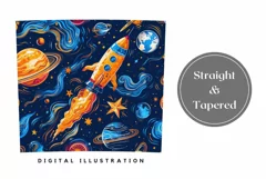 Art School Tumbler Wrap, Galaxy Tumbler Sublimation Design Product Image 3