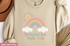 Everyday Is A Fresh Start PNG, Retro Motivation Sublimation Product Image 3