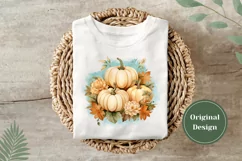 Watercolor Pumpkins PNG, Watercolor Pumpkins Sublimation PNG Product Image 3