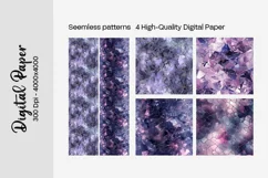 Purple Luxury Digital Papers Marble and Glitter digital Product Image 2
