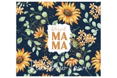 Blessed MAMA 20 OZ Skinny Tumbler Sublimation Designs Product Image 3
