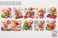 Christmas Gingerbread Man Clipart Bundle Sublimation 104 PNG Product Image 9