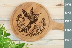 Hummingbird Design, Cutting board, Laser cut, Cricut svg Product Image 1