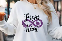 Forever in my heart PNG, Memorial Mom Sublimation PNG Product Image 1