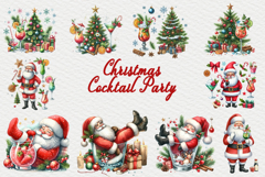 Christmas Cocktail Party watercolor Product Image 3