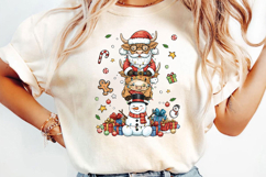 Highland Cow and Snowman Christmas Sublimation,Christmas Png Product Image 3