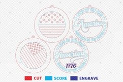 Land of the free because of the brave ornament Svg Product Image 2