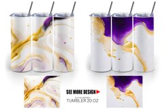 Alcohol Ink Gold Splashes| Tumbler Sublimation Wrap Product Image 4