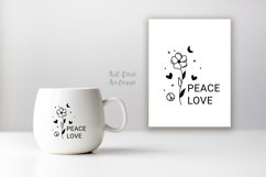 Peace love design, celestial clipart| Svg, Dxf and Png files Product Image 2