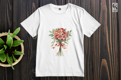 Rose Bouquet With Ribbon Clipart Sublimation PNG Product Image 3