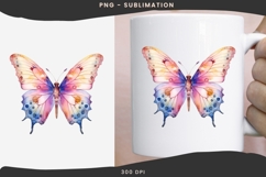 Watercolor butterfly png design for T-shirts Product Image 3