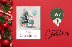 Happy Christmas Mouse Greeting Card Design Product Image 3