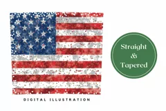 Patriotic Tumbler Wrap, Glitter American Tumbler Design Product Image 3