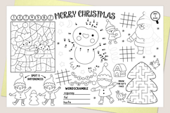 Christmas village coloring activity placemats collection Product Image 3