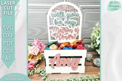 Will you be my Matron of honor Crate laser cut file Product Image 3