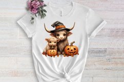 Halloween Highland Cow Clipart Sublimation, Halloween PNG Product Image 3