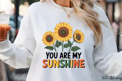 You Are My Sunshine PNG,Wildflowers Sublimation Product Image 1